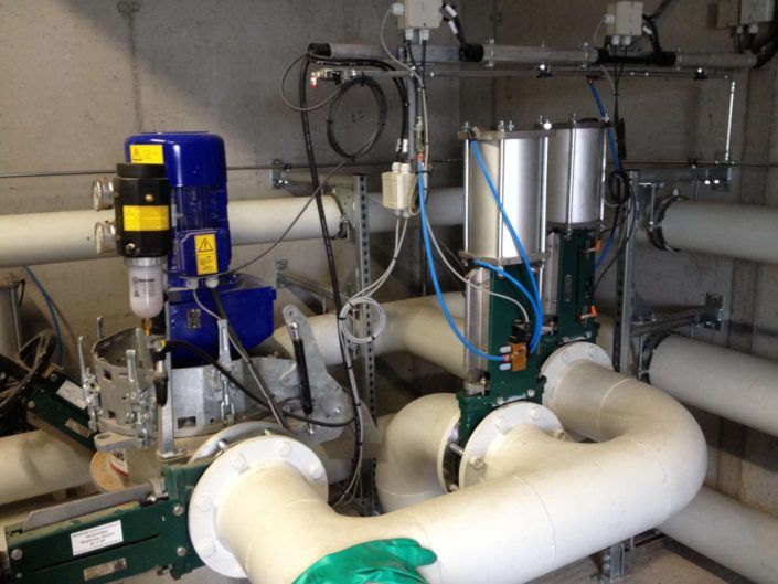 Stoffschieber Biogasanlage